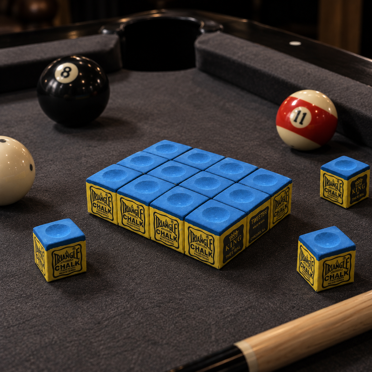 Oily Blue Billiard Chalk – Box of 12