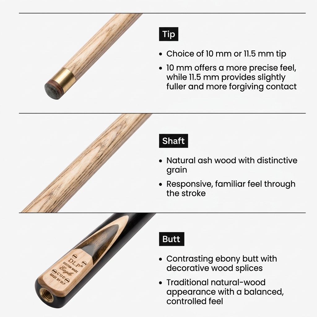 Classic 1/2 Pool Cue – 10/11.5mm