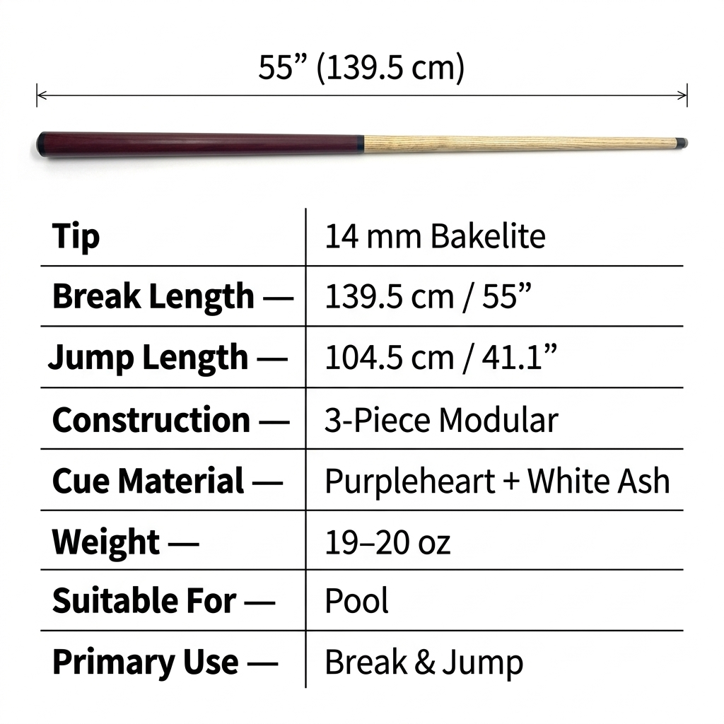 Jump & Break Cue – 14mm