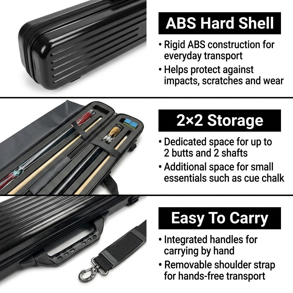 Aluminium 1/2 Cue Case