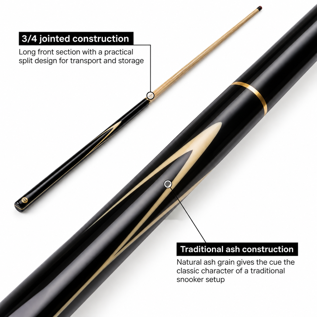 Pro 3/4 Pool Cue – 10/11.5mm