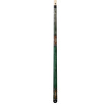 Pure X Green & Grey Stain Maple with Malachite/Thuya Burl Wrapless Cue