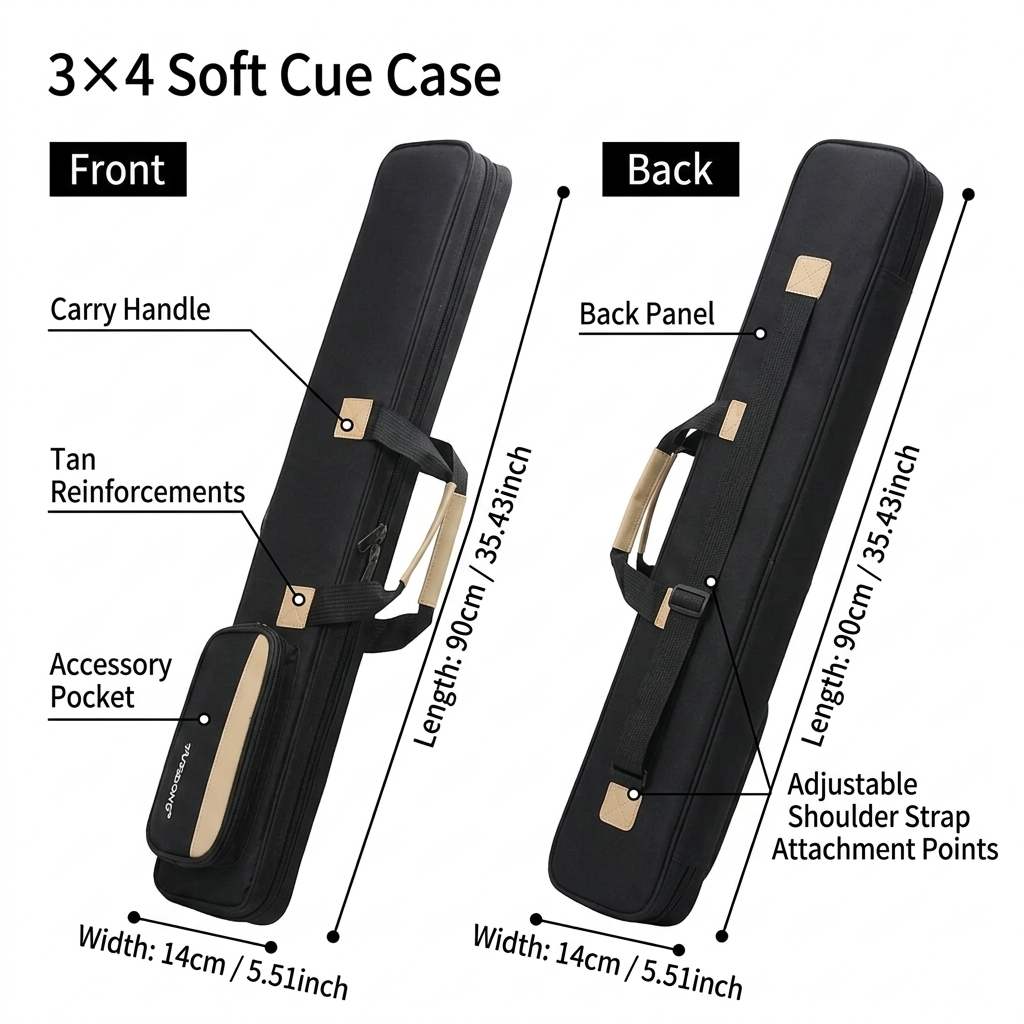 3/4 Soft Cue Case