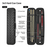 3×3 Hard Pool Cue Case 1/2