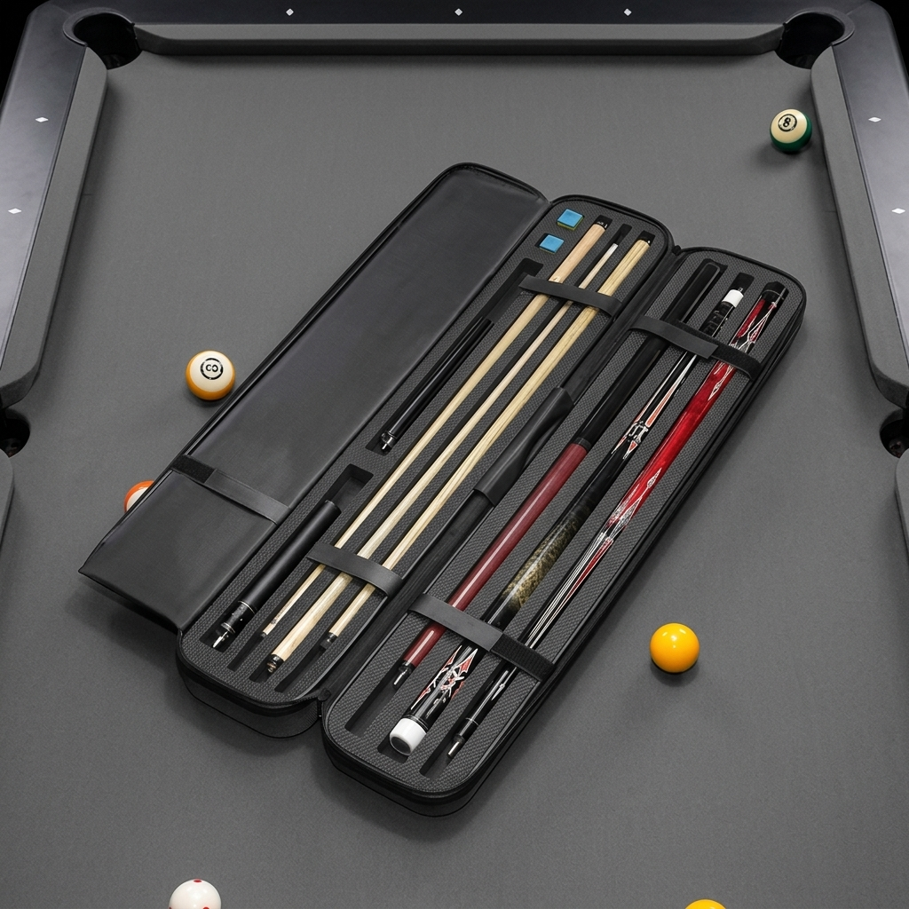 3×3 Hard Pool Cue Case 1/2